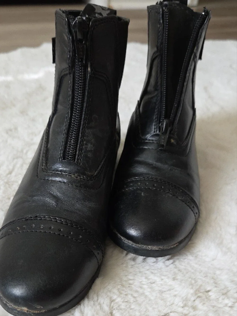 Saxon Syntovia Childrens Zip Paddock Boots
